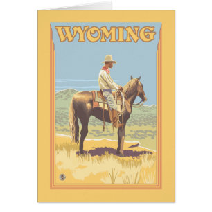 Cowboy (sidan beskådar), Wyoming Hälsningskort