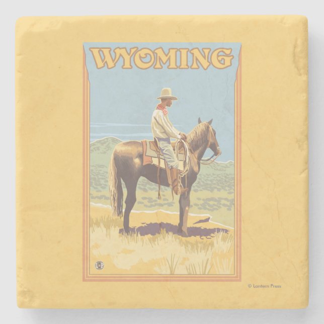 Cowboy (sidan beskådar), Wyoming Underlägg Sten (Framsidan)