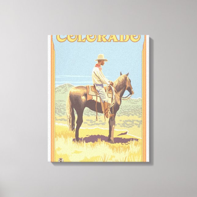 Cowboy (Side View)Colorado Canvastryck (Framsida)