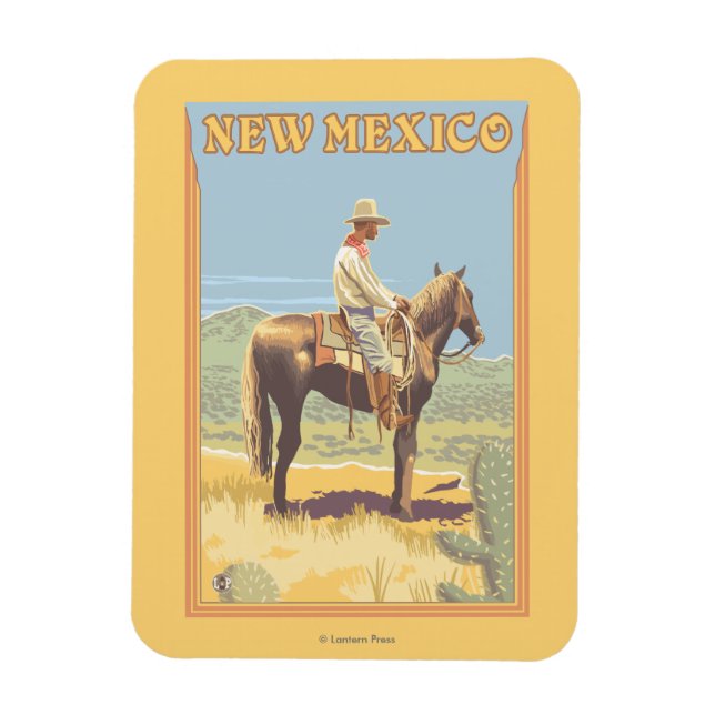 Cowboy (Side View)New mexico Magnet (Vertikal)