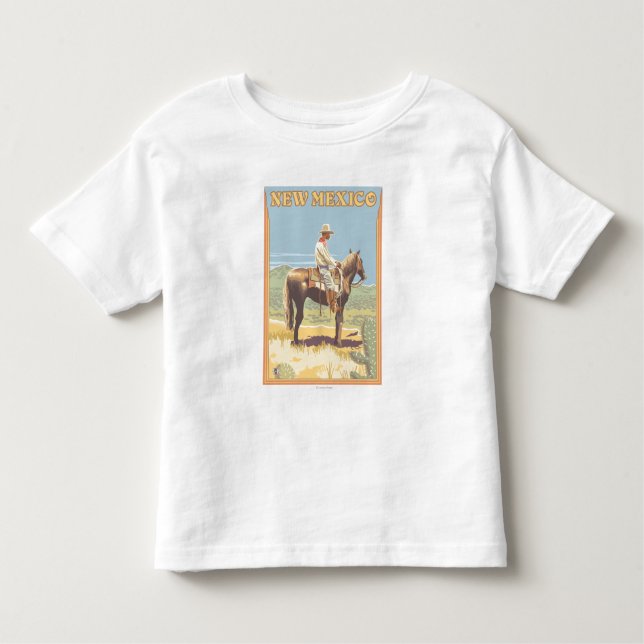 Cowboy (Side View)New mexico T-shirt (Framsida)