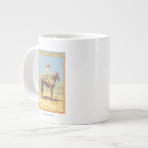 Cowboy (Side View)South Dakota Jumbo Mugg
