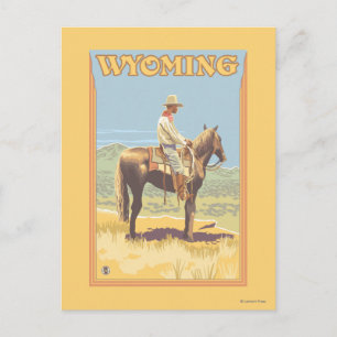 Cowboy (Side View)Wyoming Vykort