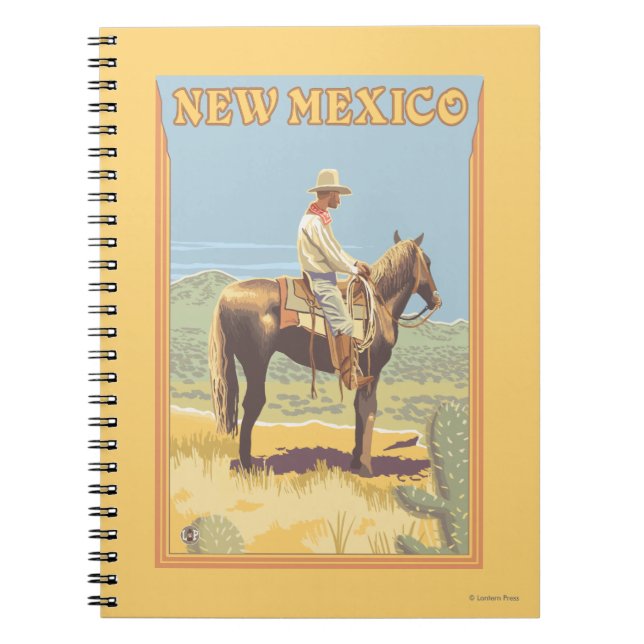 Cowboy (sidovy) New Mexico Anteckningsbok (Framsidan)