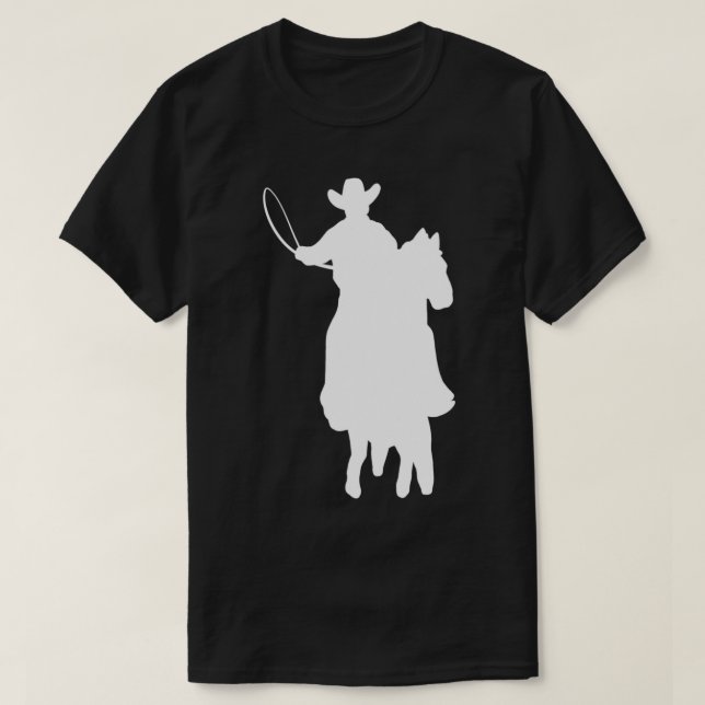 Cowboy Silhouette Cowboy Fanatic T Shirt (Design framsida)