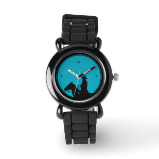 Cowboy Silhouette on Turquoise Watch Armbandsur