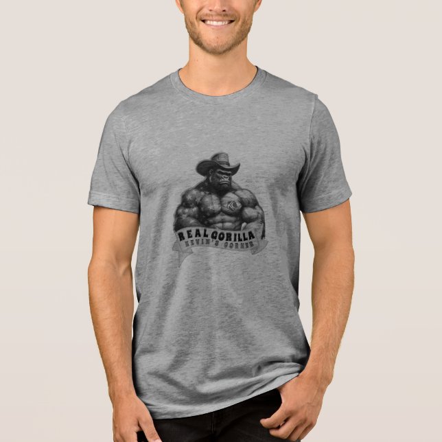 Cowboy Silverback Kevin's Corner REAL GORILLA T Shirt (Framsida)