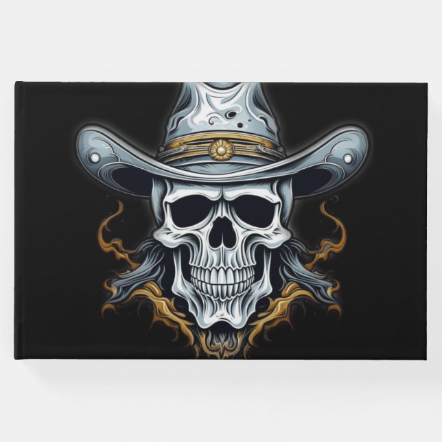 Cowboy Skeleton Gästböcker (Framsida)