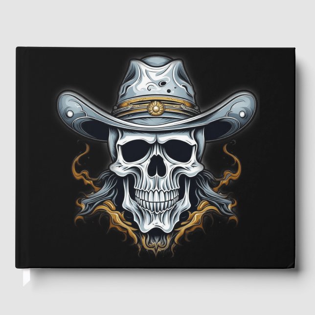 Cowboy Skeleton Gästböcker (Framsida)
