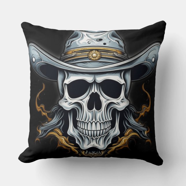 Cowboy Skeleton Kudde (Framsida)