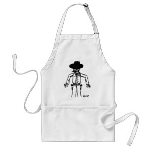 Cowboy Sketch Apron Förkläde