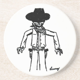 Cowboy Sketch Underlägg Sandsten