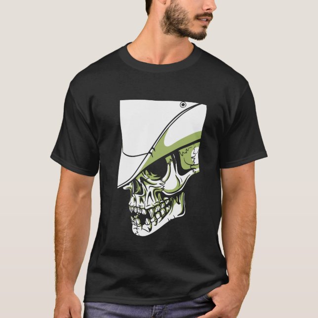 Cowboy Skull-Coolan Skriv ut på begäran T Shirt (Framsida)