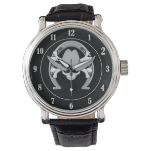Cowboy Skull Horseshoe Armbandsur