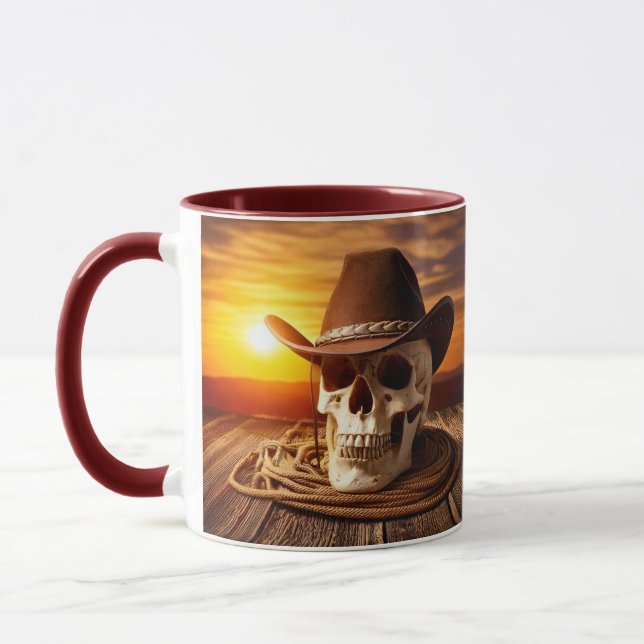 Cowboy Skull med Lasso Mugg (Vänster)
