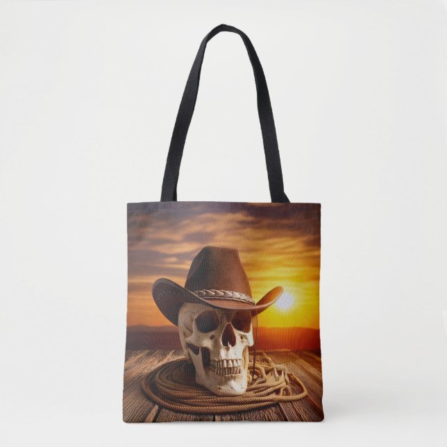 Cowboy Skull med Lasso Tygkasse (Framsida)
