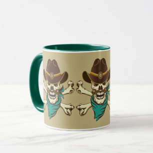 Cowboy Skull och Crossbone Mugg