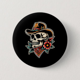 Cowboy Skull Traditional Tattoo Artist Inked Skull Knapp