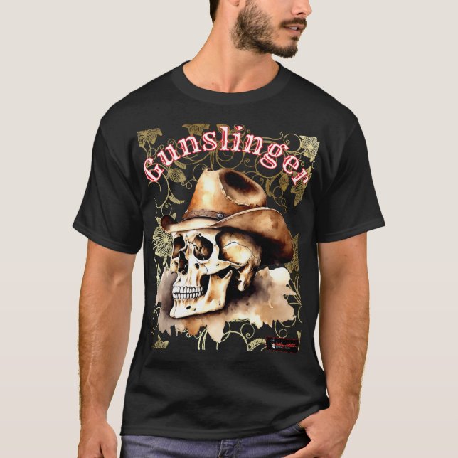 Cowboy Skull | Western | Cowboy | Tshirt T Shirt (Framsida)
