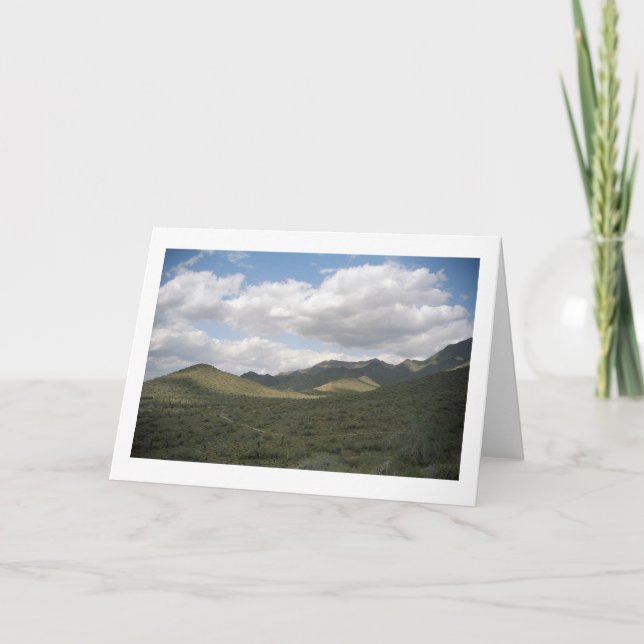 Cowboy Skyline Desert Greeting Card eller Note Car Kort (Framsida)