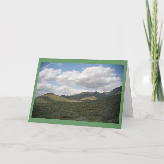 Cowboy Skyline Desert Greeting Card eller Note Car Kort (Framsida)