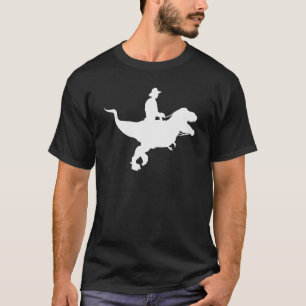Cowboy som rider den T-Rex T-tröja Tee