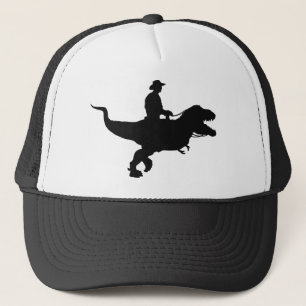 Cowboy som rider den T-Rex truckerkepsen Keps