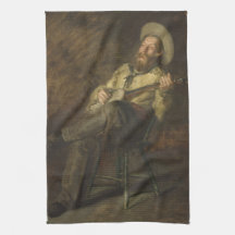 Cowboy spelar Banjo och Singing Land Music