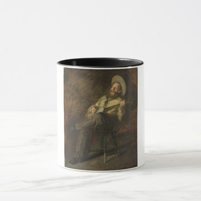 Cowboy spelar Banjo och Singing Land Music Mugg (Center)