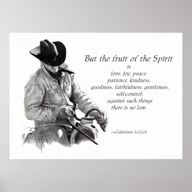 COWBOY: SPIRIT FRUKT: PENCIL ART POSTER (Framsidan)