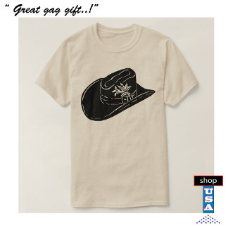 Cowboy Stetson Hat T-Shirt 🤠 Westernare Stil Rode