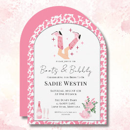 Cowboy Stövlar & Bubbly Bröllopsfest i Ark Ram  Inbjudningar