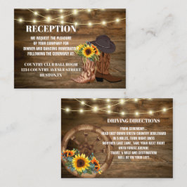 Cowboy Stövlar Solros Western Bröllop  Inriktning Tilläggskort