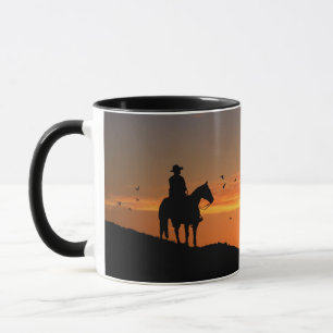 Cowboy Sunset Horse Mugg