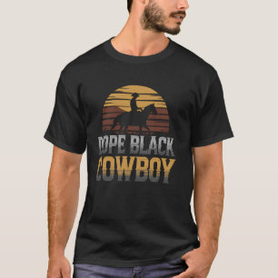 Cowboy Svart Afroamerikansk Häst Ryttare Rodeo Ra T Shirt