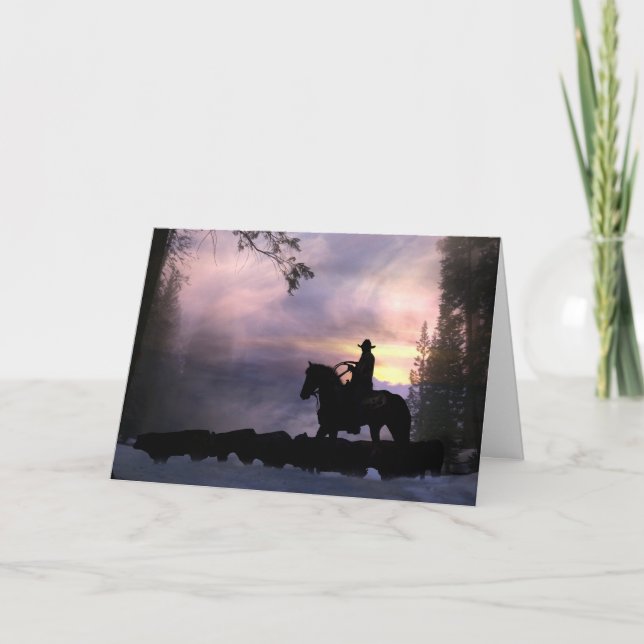 Cowboy Sympathy Card Kort (Framsida)
