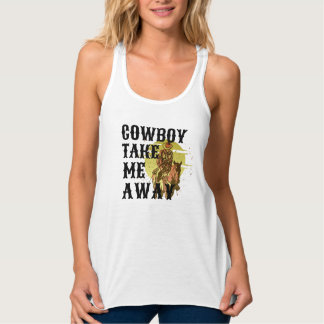 Cowboy Ta mig härifrån Tank - Söt Valentinstopp Linne Med Racerback