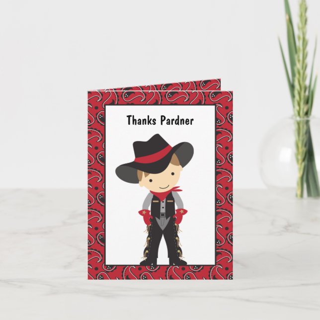Cowboy tackkort (Framsida)