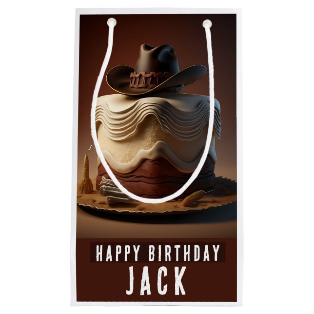 Cowboy theme Birthday Gift Bag (Framsidan)