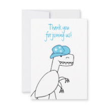 Cowboy Trex Dinosaur Barns födelsedag Tack