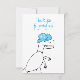 Cowboy Trex Dinosaur Barns födelsedag Tack Kort