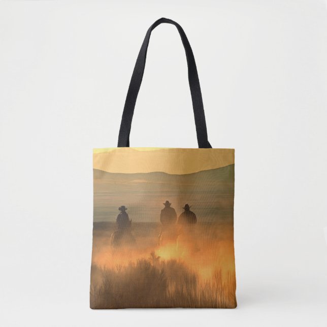 Cowboy Trio: Mountainous Background Gallop. Tygkasse (Framsida)
