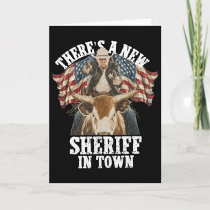 Cowboy Trump 2025 Det Finns En Ny Sheriff I Stan Kort