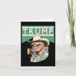 Cowboy Trump Trump är min president Kort