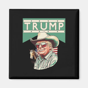 Cowboy Trump Trump Är Min President Magnet