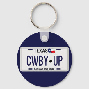 Cowboy upp! CWBY UP den Texas Nyckelring