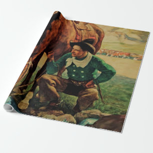 Cowboy vattnar sin häst av NC Wyeth Presentpapper