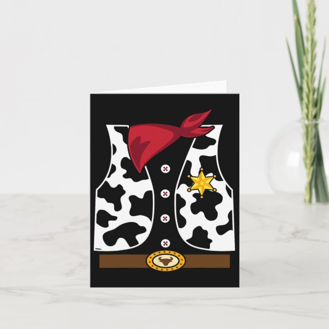 Cowboy Vest Western sheriff Costume Coola Easy Hal Kort (Framsida)