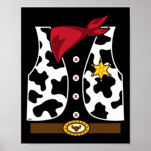 Cowboy Vest Western sheriff Costume Coola Easy Hal Poster