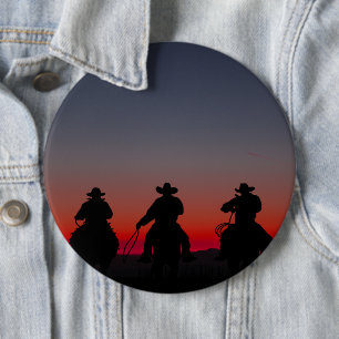 cowboy vid solnedgång knapp